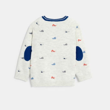 كنزة محبوكة من التريكو، مع...